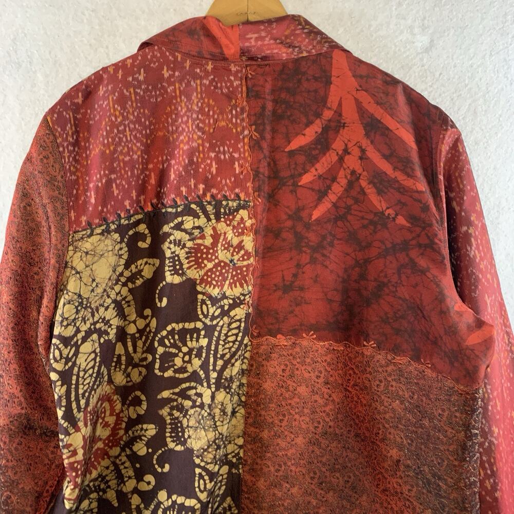 Chicos Womens Patchwork Silk Blend Blazer Jacket … - image 7